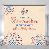 Lofaris A Little Firecracker Custom Baby Shower Backdrop